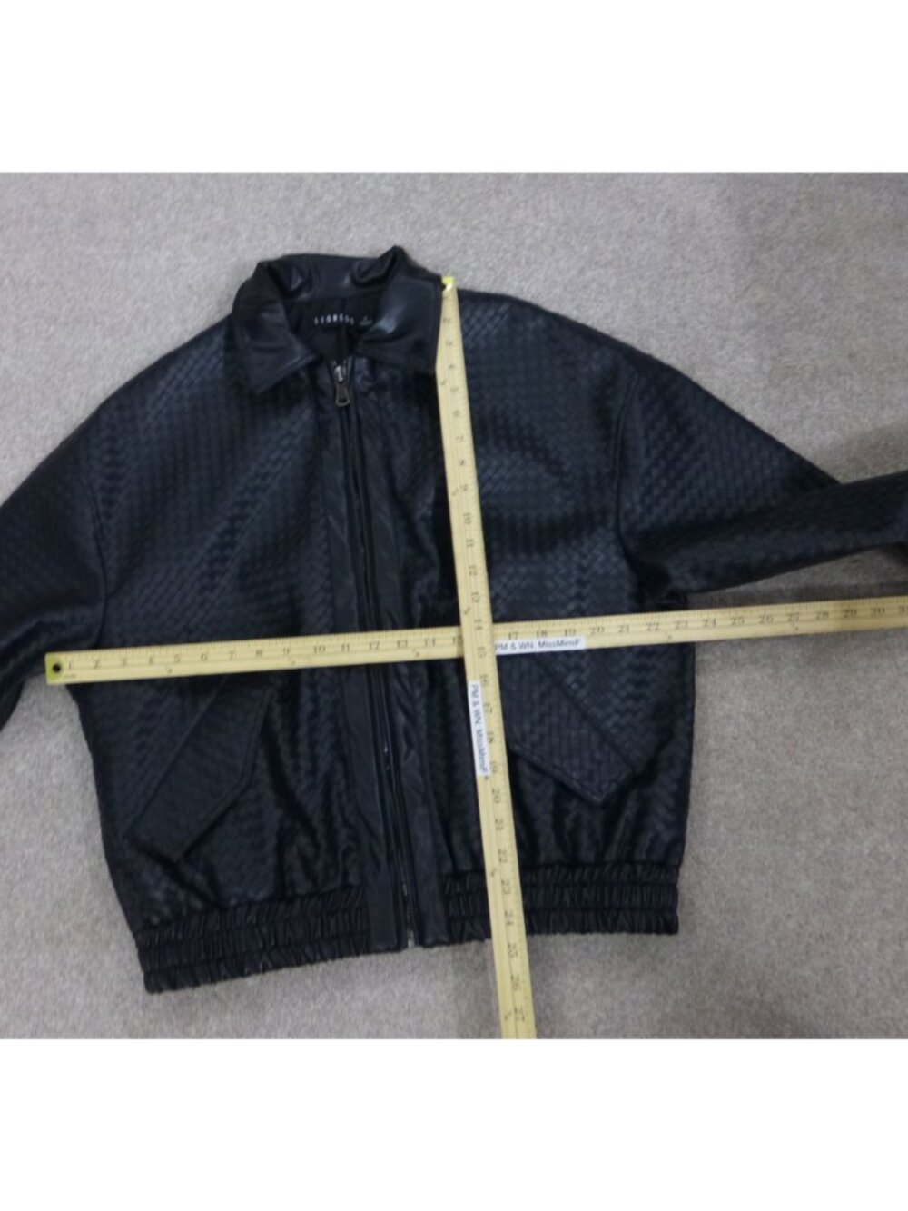 Lioness Black Intrecciato Kenny Bomber (Size S) - Picture 11 of 13